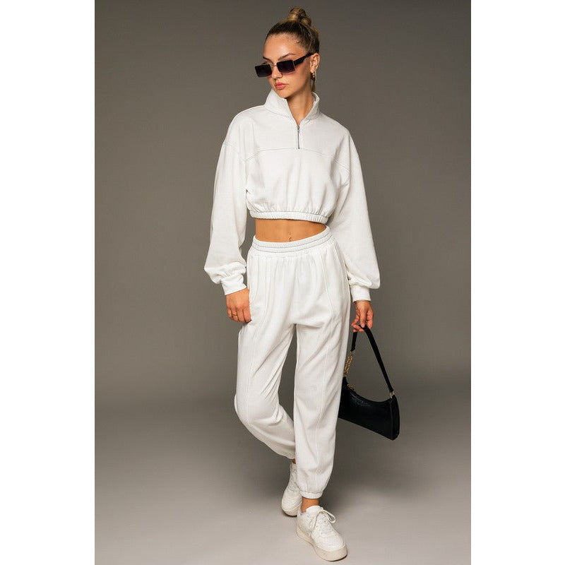 LONG SLEEVE ELASTIC WAIST TOP