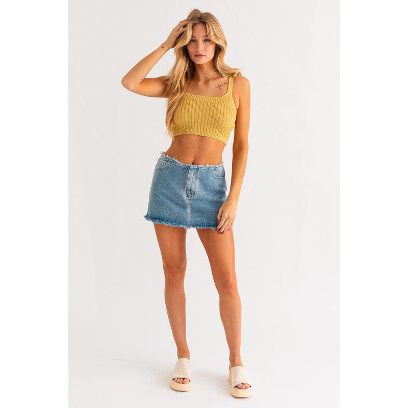 SHOULDER TIE KNIT TANK