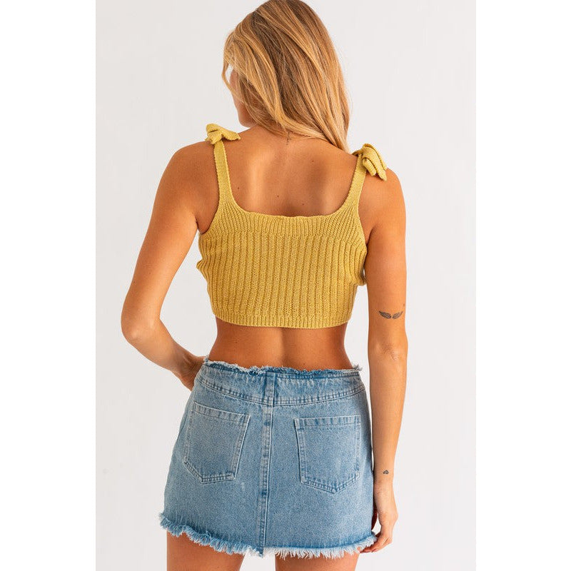 SHOULDER TIE KNIT TANK