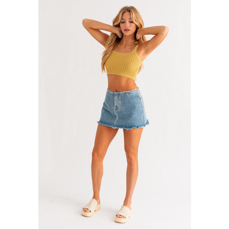 SHOULDER TIE KNIT TANK