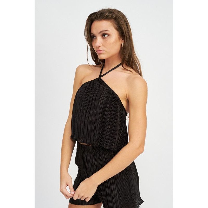 HALTER NECK CROPPED TOP
