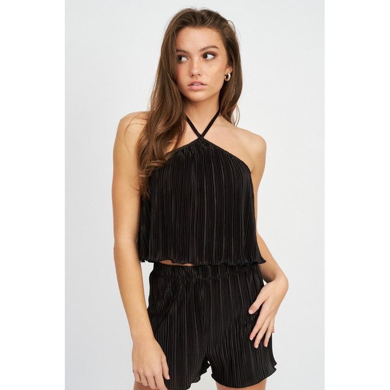 HALTER NECK CROPPED TOP