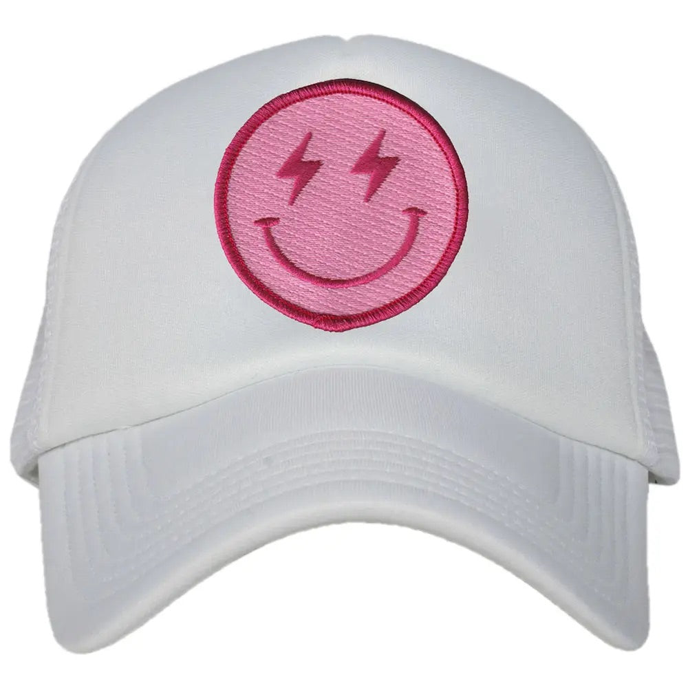 Lightning Happy Face Foam Trucker Hat