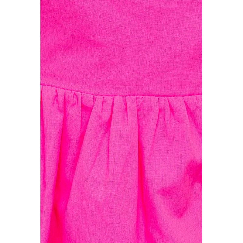 SHORT SLEEVE BACK TIE DETAIL BABYDOLL DRESS