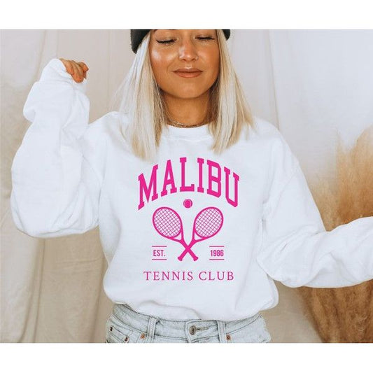 Malibu Tennis Club Cozy Crewneck Sweatshirt