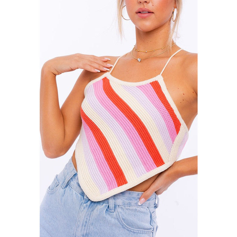 SLEEVELESS KINT CROPPED TOP