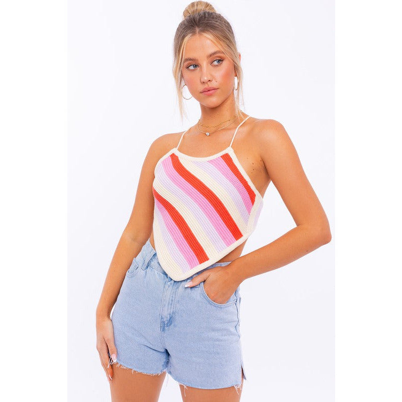 SLEEVELESS KINT CROPPED TOP