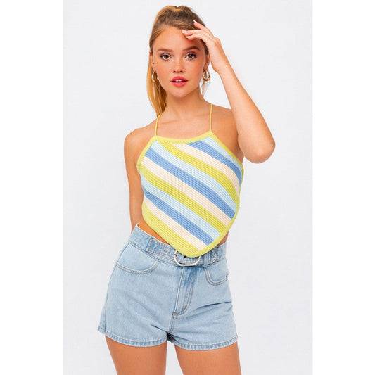 SLEEVELESS KINT CROPPED TOP