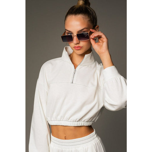 LONG SLEEVE ELASTIC WAIST TOP