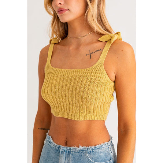 SHOULDER TIE KNIT TANK