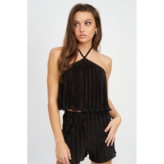 HALTER NECK CROPPED TOP