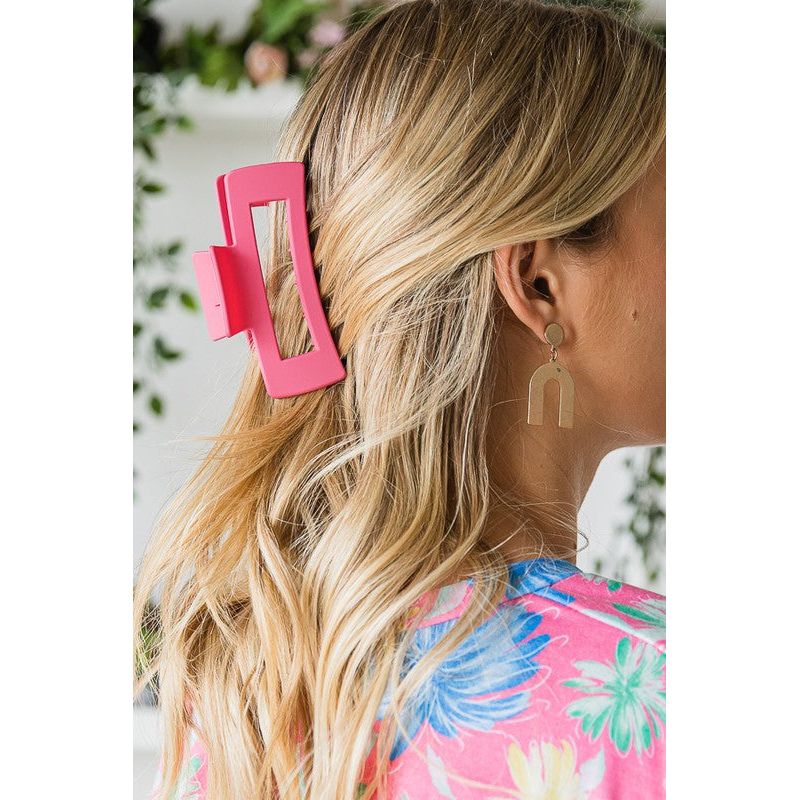 Matte Rectangular Hair Clamp Claw