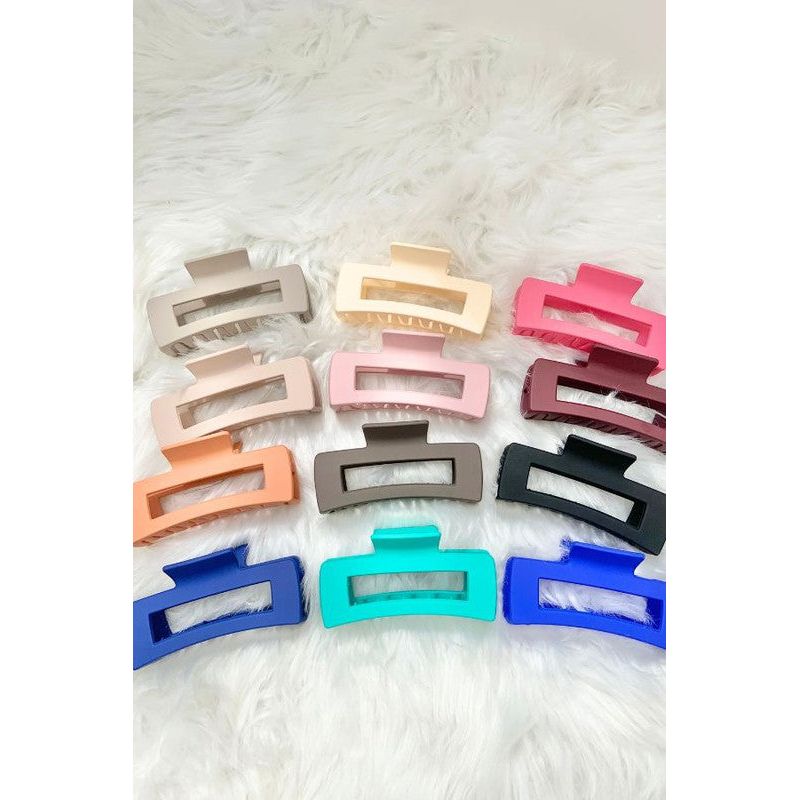 Matte Rectangular Hair Clamp Claw
