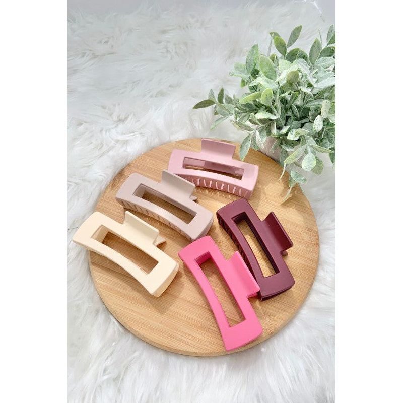 Matte Rectangular Hair Clamp Claw