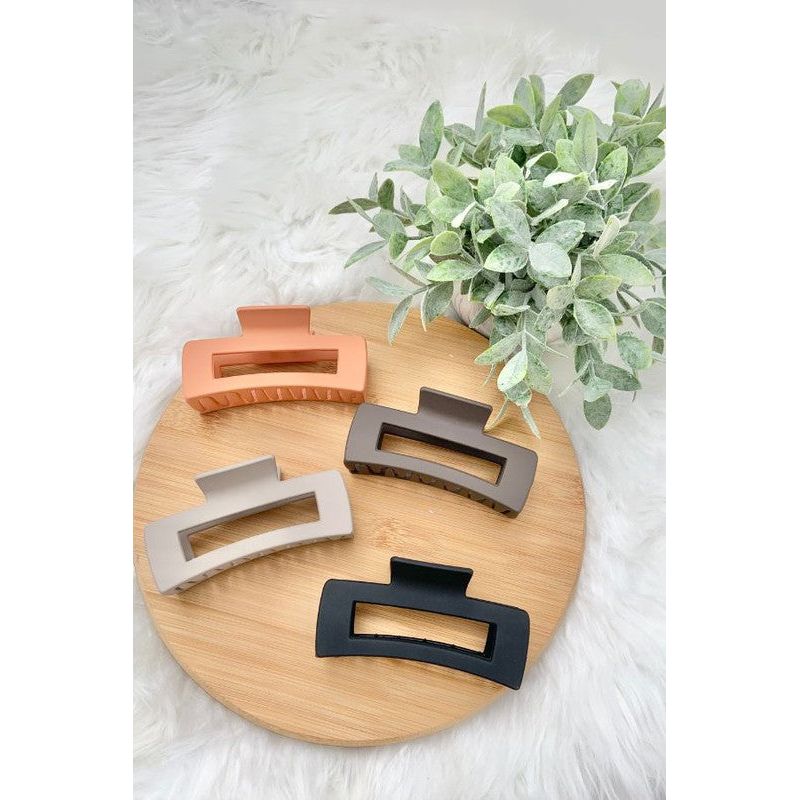 Matte Rectangular Hair Clamp Claw