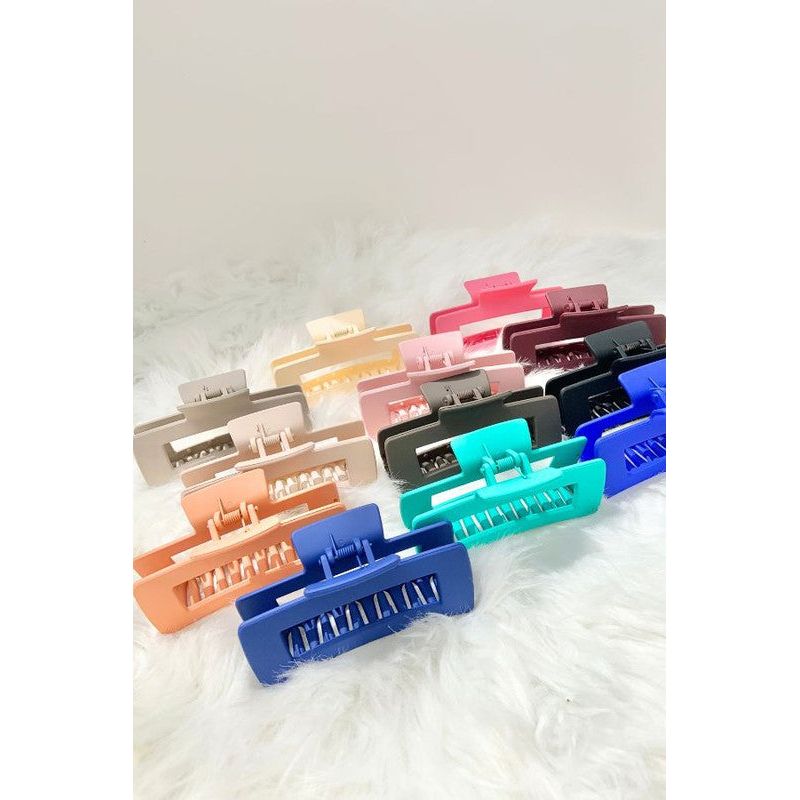 Matte Rectangular Hair Clamp Claw