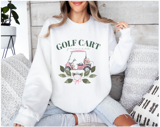 Golf Cart Princess Crewneck