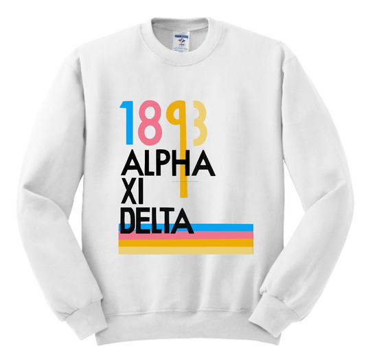 Alpha Xi Delta Retro Crewneck