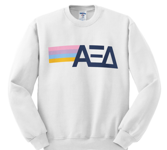 Alpha Xi Delta Rainbow Crewneck
