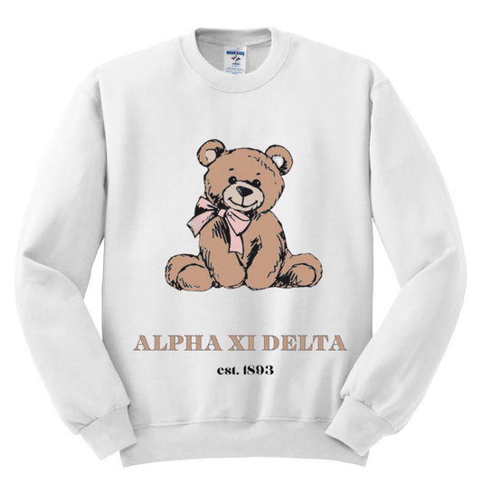 Alpha Xi Delta Bear Crewneck