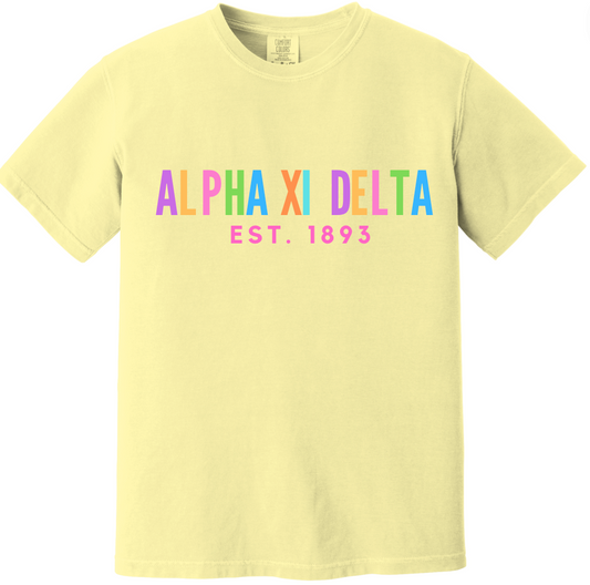 Alpha Xi Delta Colorful T-Shirt