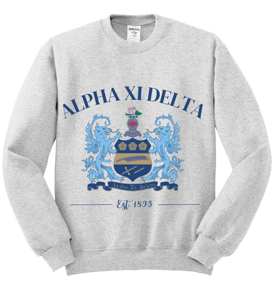 Alpha Xi Delta Crest Crewneck
